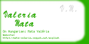 valeria mata business card